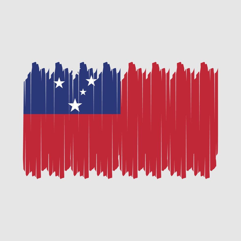 Samoa Flag Brush Vector