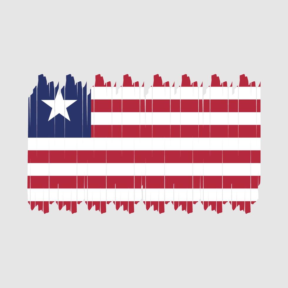 Liberia Flag Brush Vector