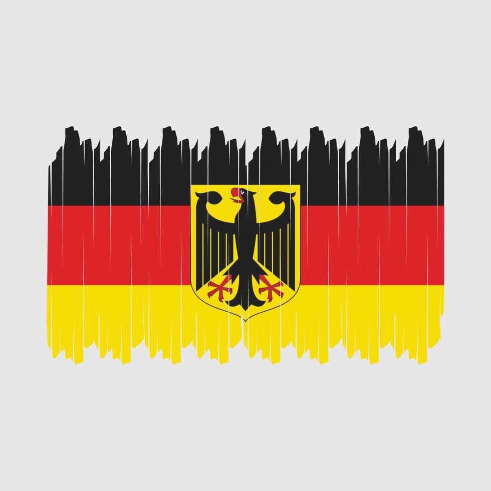 vector de pincel de bandera de alemania