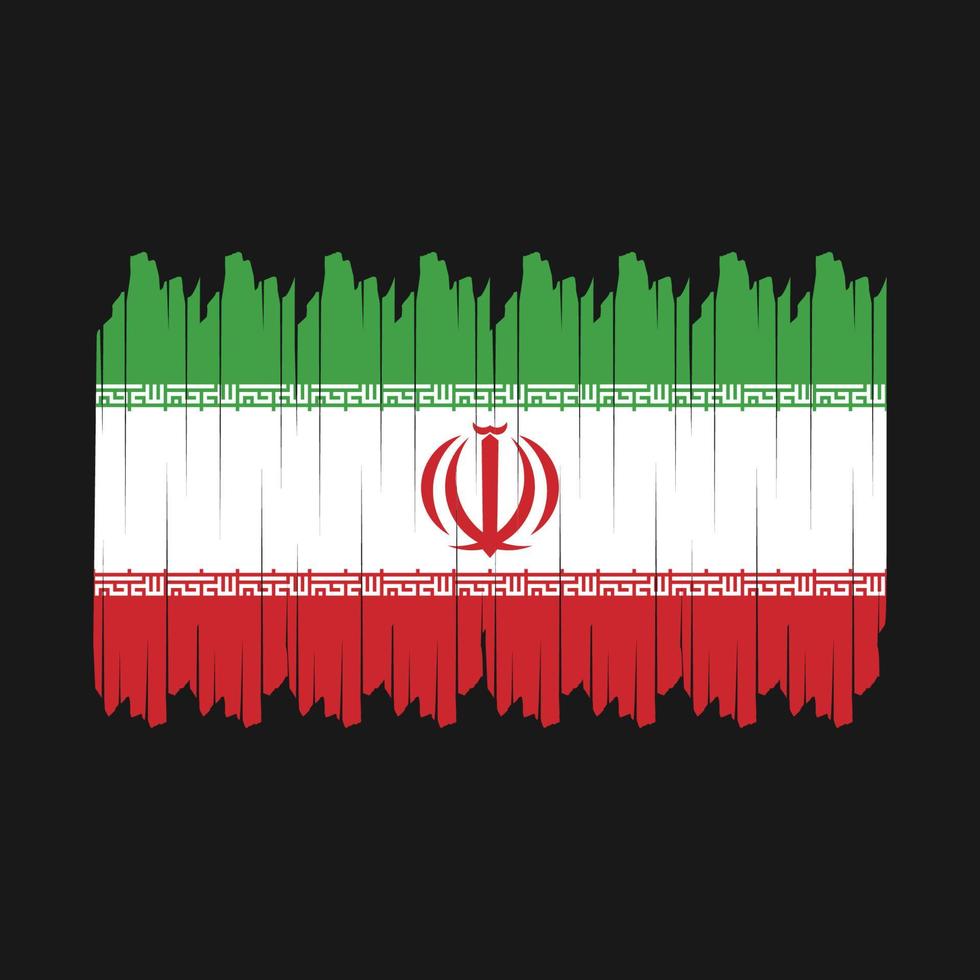 Iran Flag Brush Vector