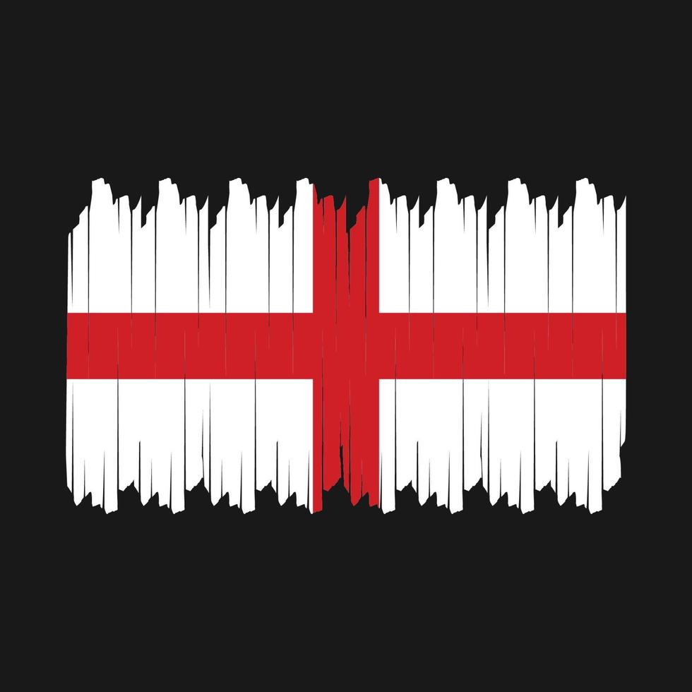 England Flag Brush Vector