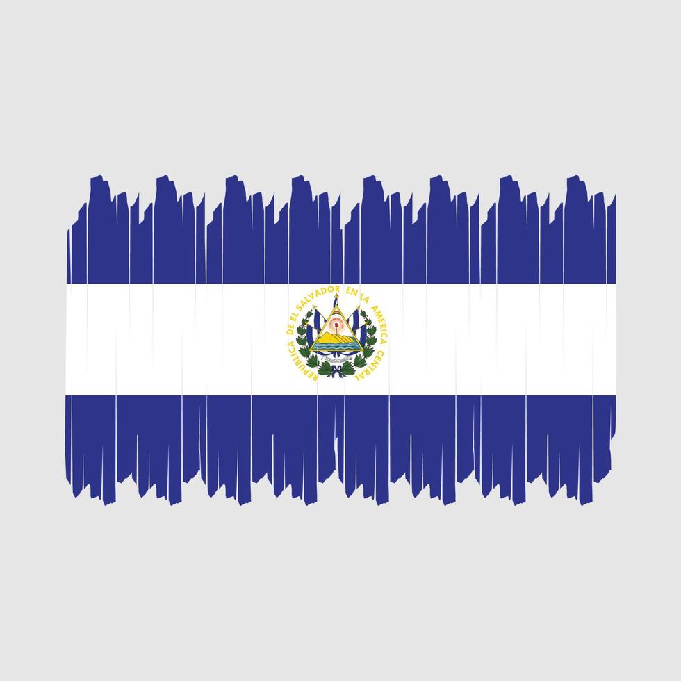 El Salvador Flag Brush Vector
