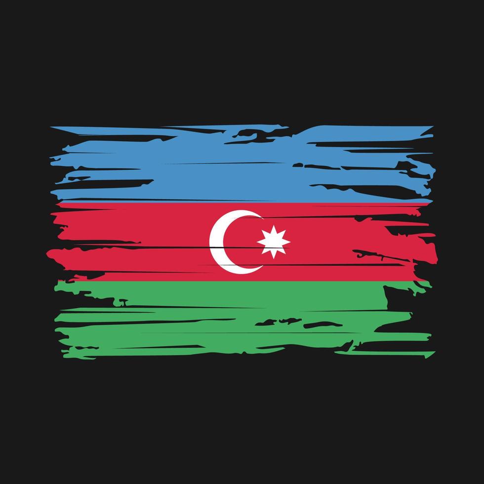 Azerbaijan Flag Brush Vector