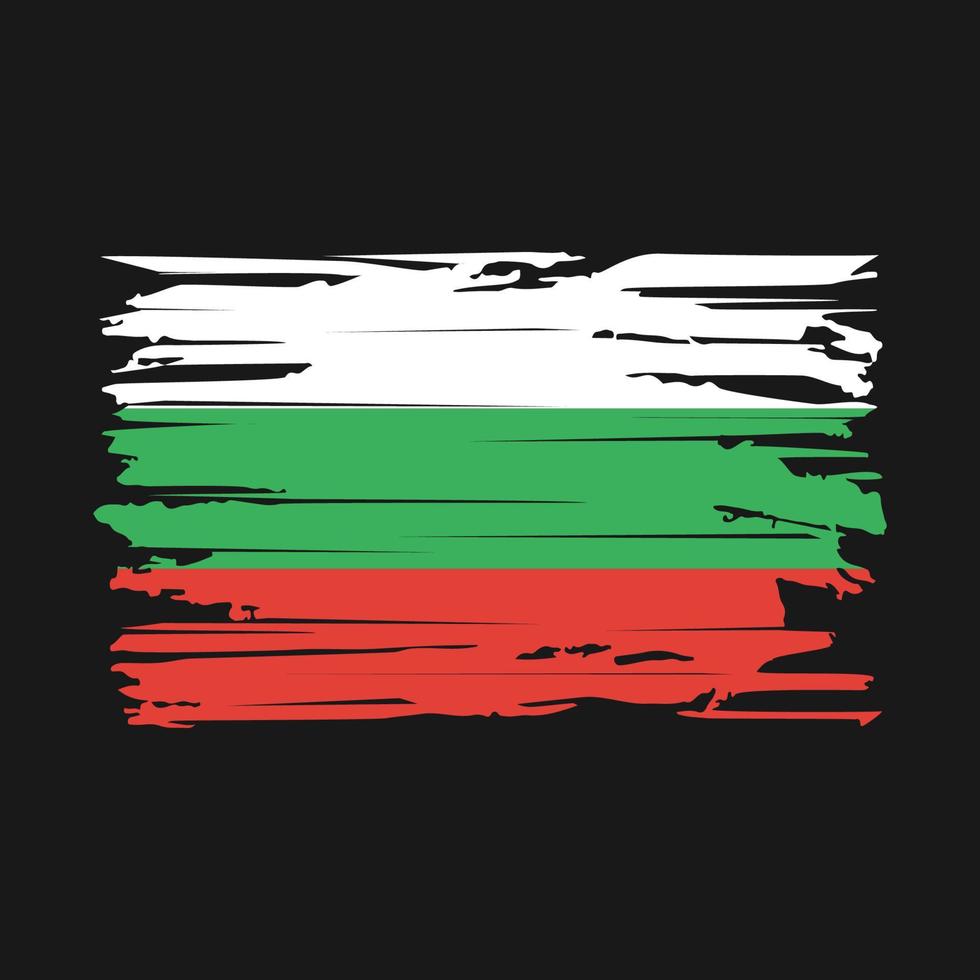 vector de pincel de bandera de bulgaria