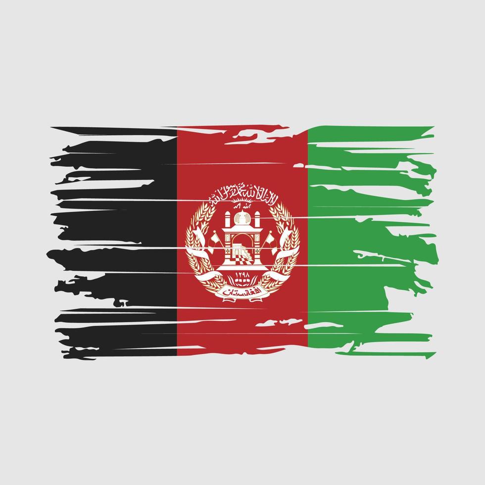 vector de pincel de bandera de afganistán
