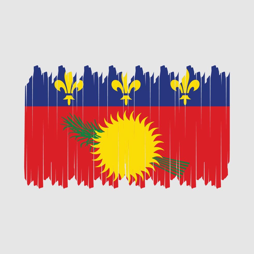 Guadeloupe Flag Brush Vector