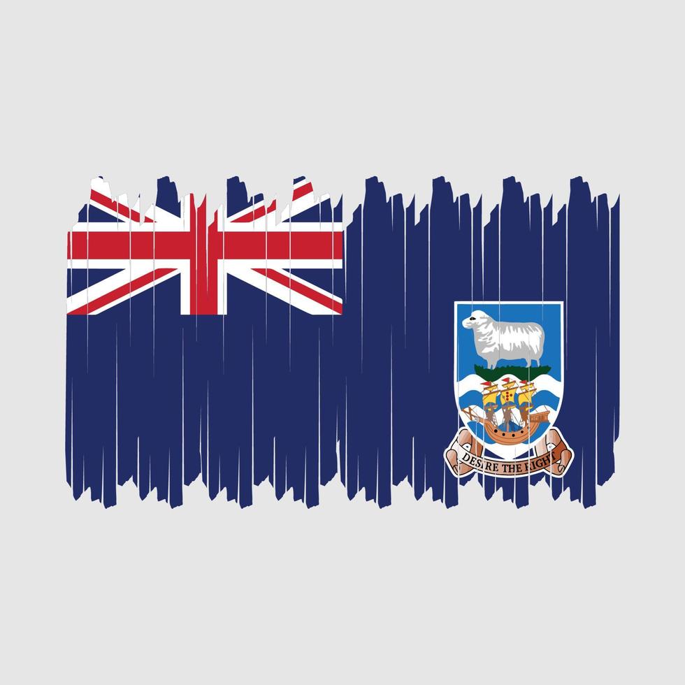 Falkland Islands Flag Brush Vector