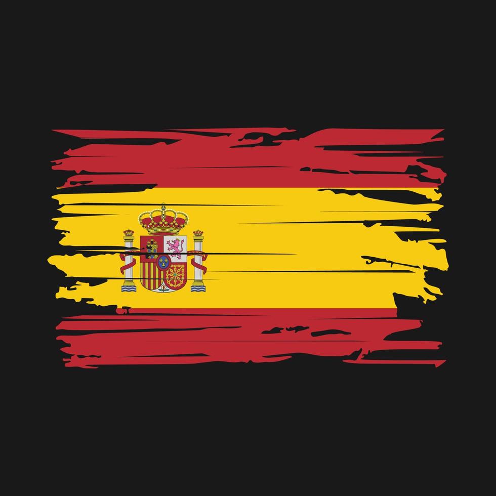 vector de pincel de bandera de españa