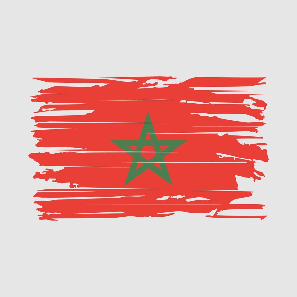 vector de pincel de bandera de marruecos