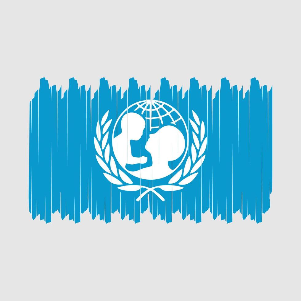 vector de pincel de bandera de unicef