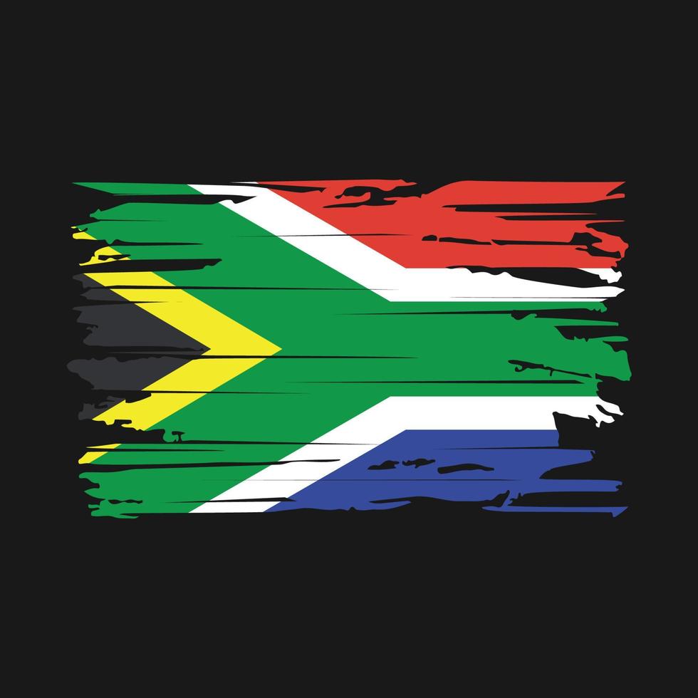 South Africa Flag Brush Vector