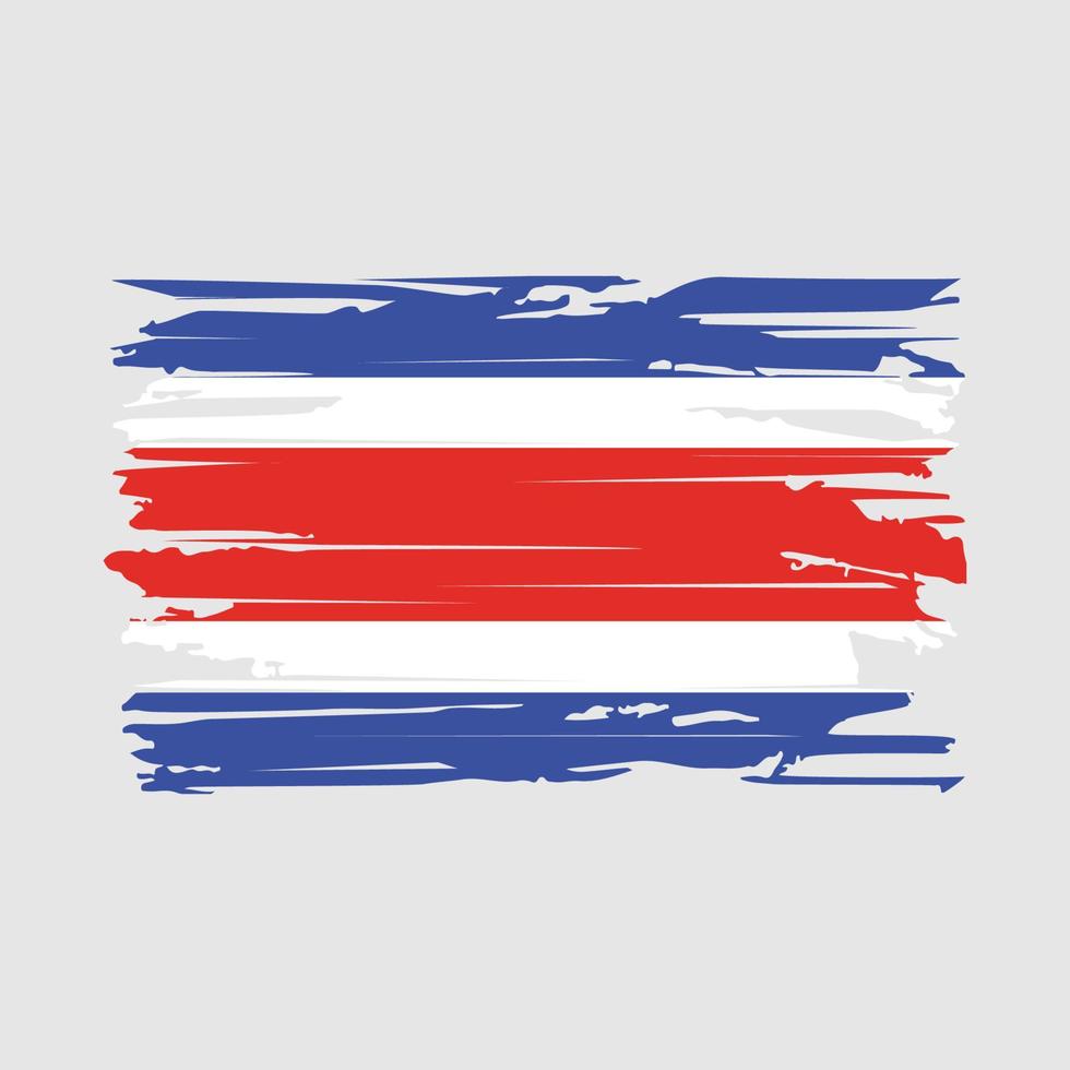 vector de pincel de bandera de costa rica