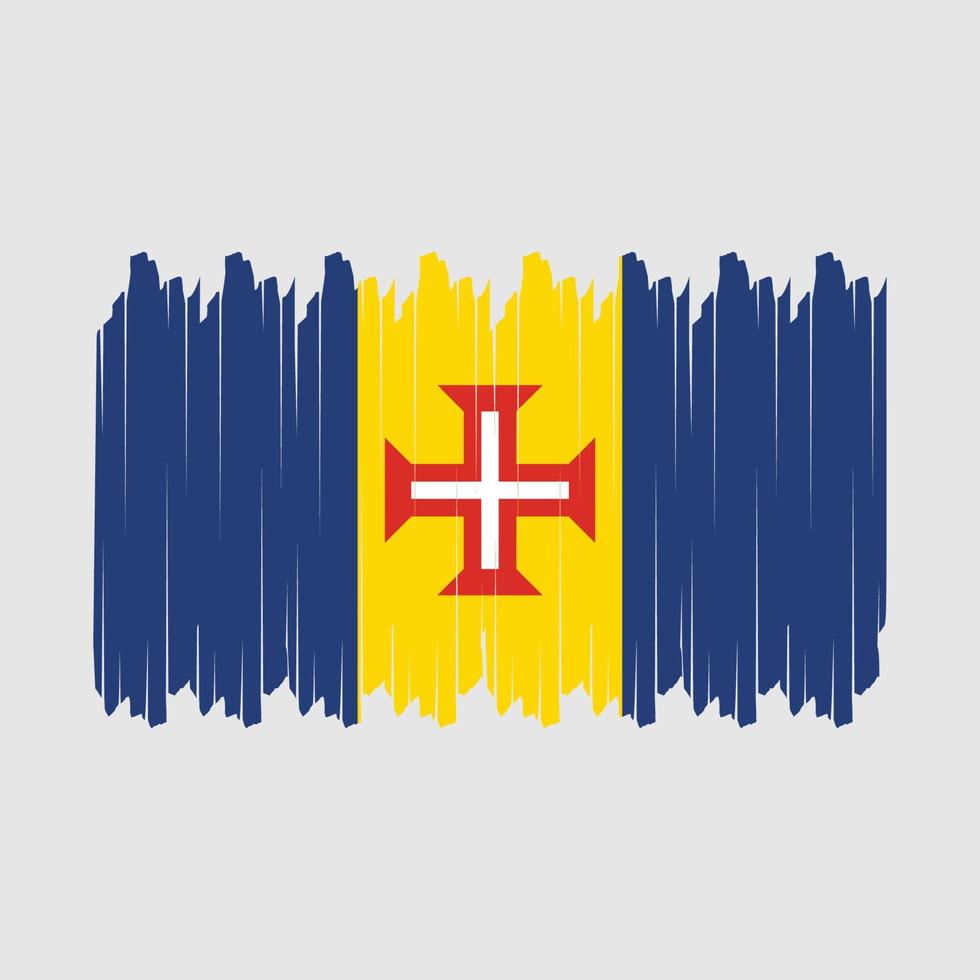 Madeira Flag Brush Vector