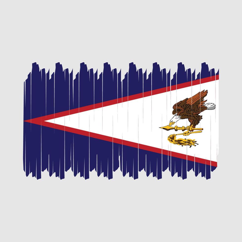 vector de pincel de bandera de samoa americana