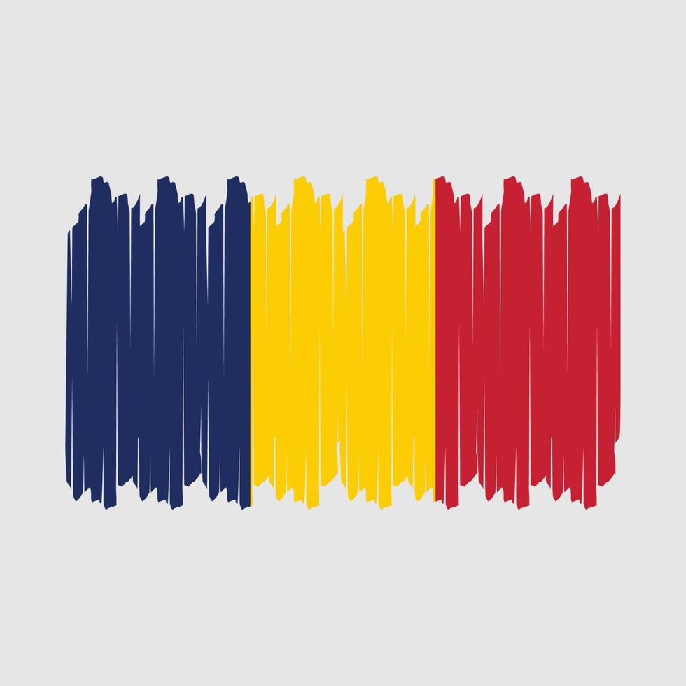 vector de pincel de bandera de rumania