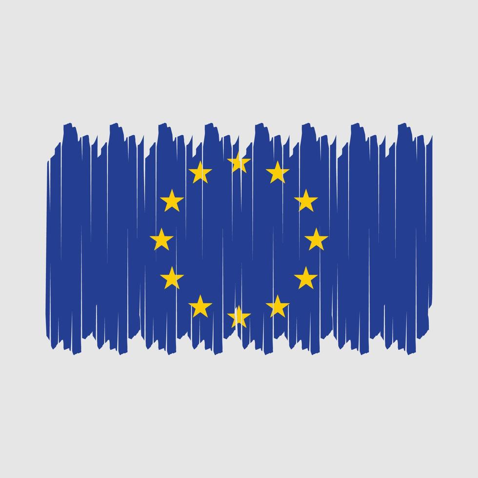 European Flag Brush Vector
