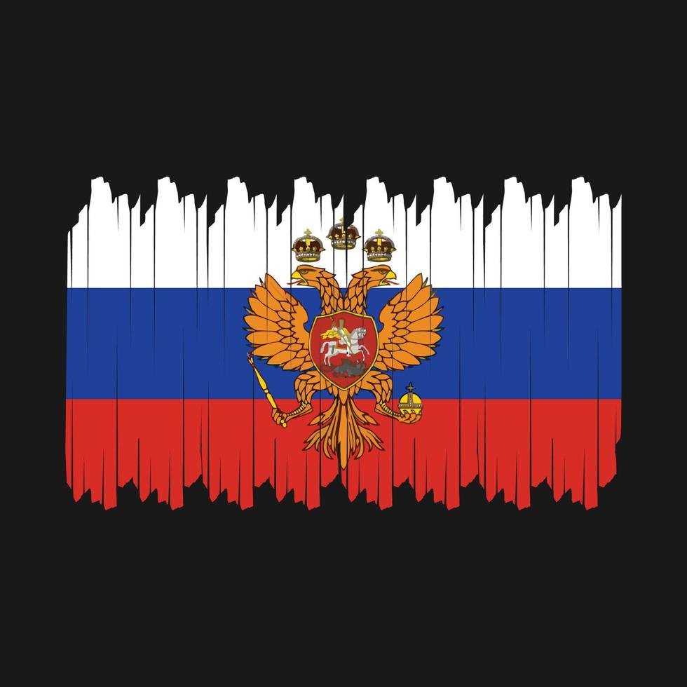 Russia Flag Brush Vector
