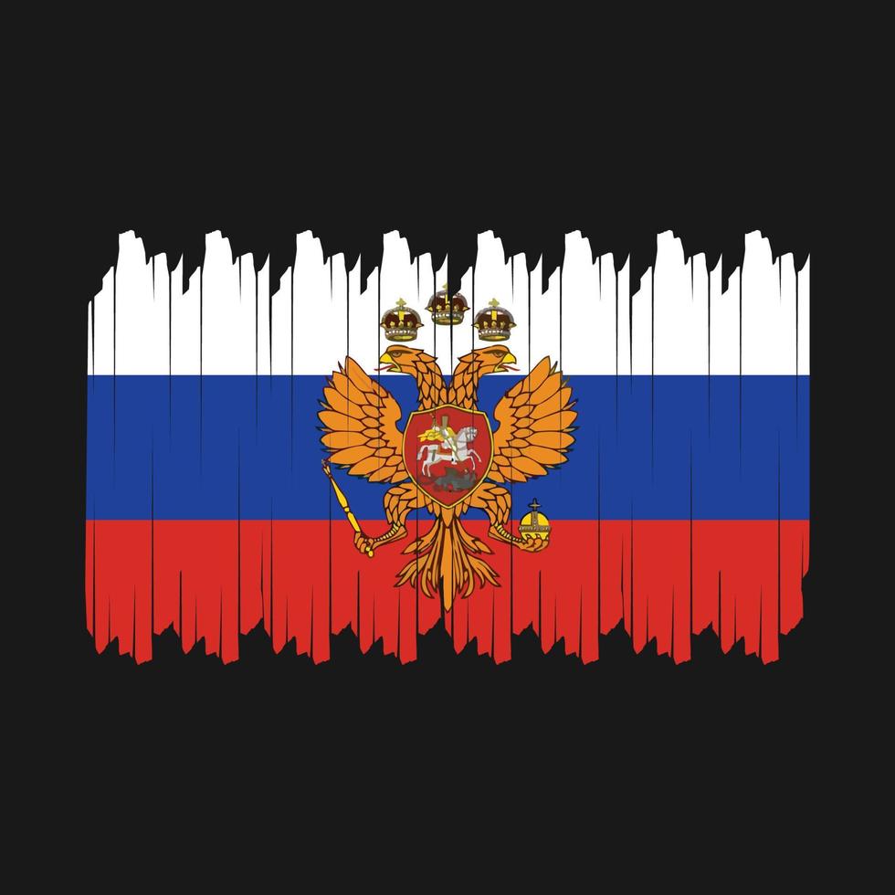 vector de pincel de bandera de rusia