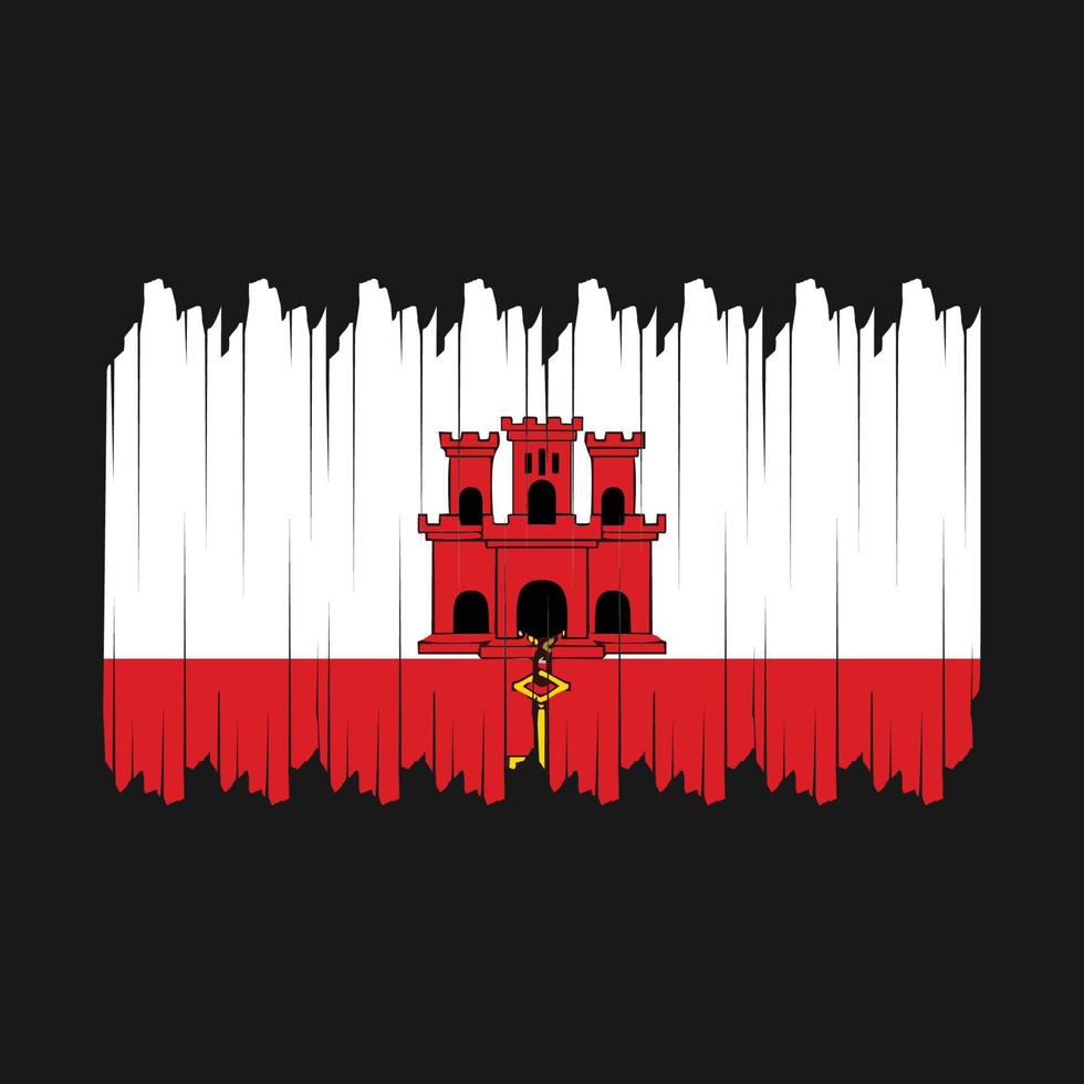 vector de pincel de bandera de gibraltar