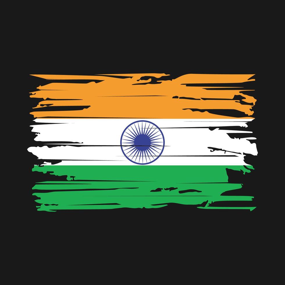 India Flag Brush Vector