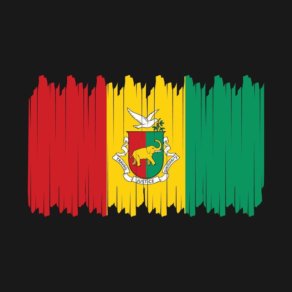 vector de pincel de bandera de guinea