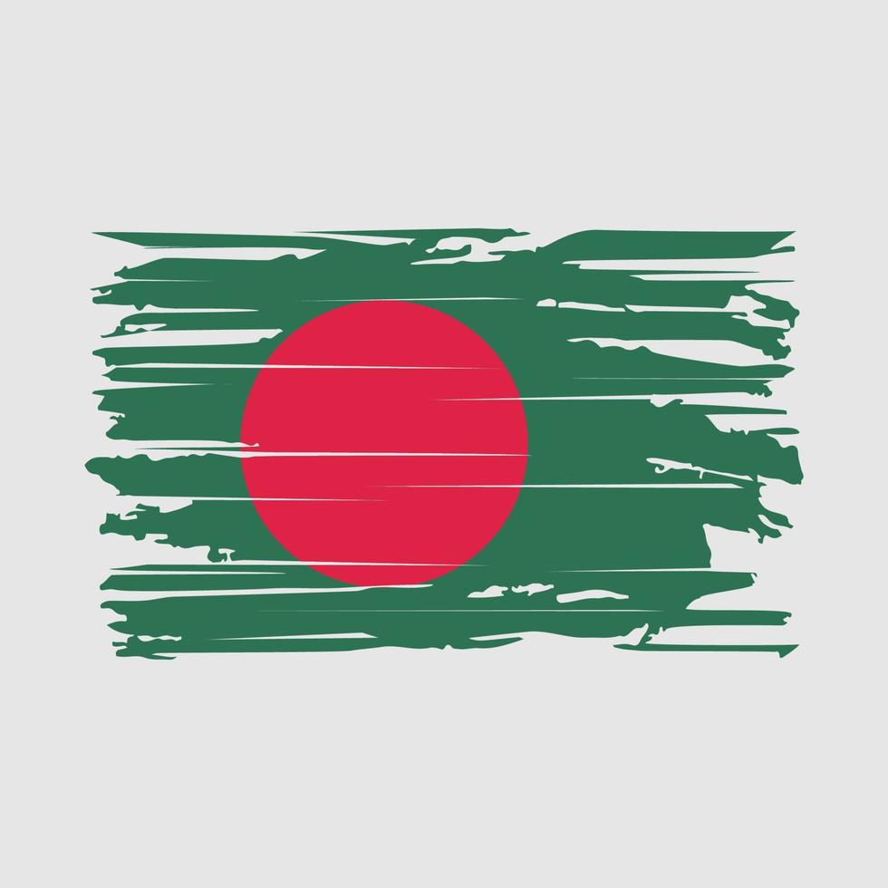 Bangladesh Flag Brush Vector