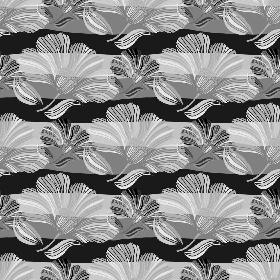 Seamless pattern with tropical leaves. Stylized floral background. vector