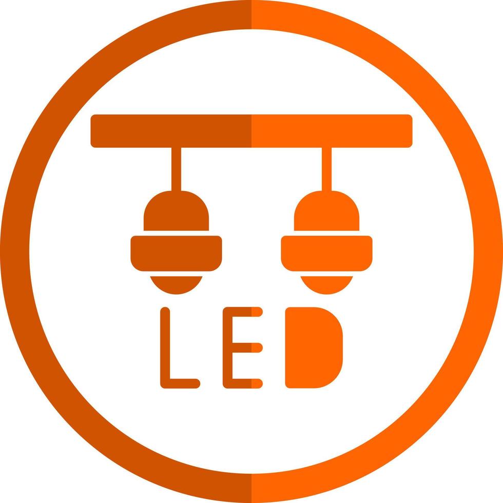 Led Lamp Vector Icon Design