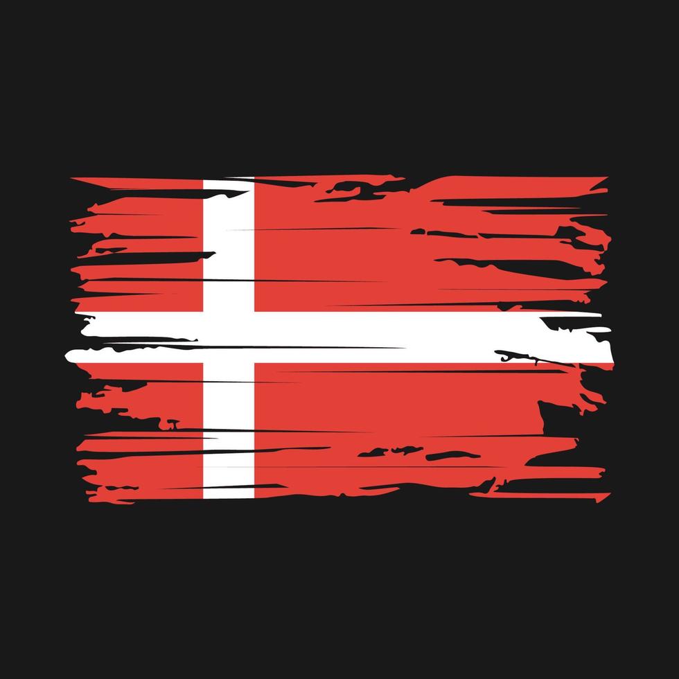 Denmark Flag Brush Vector