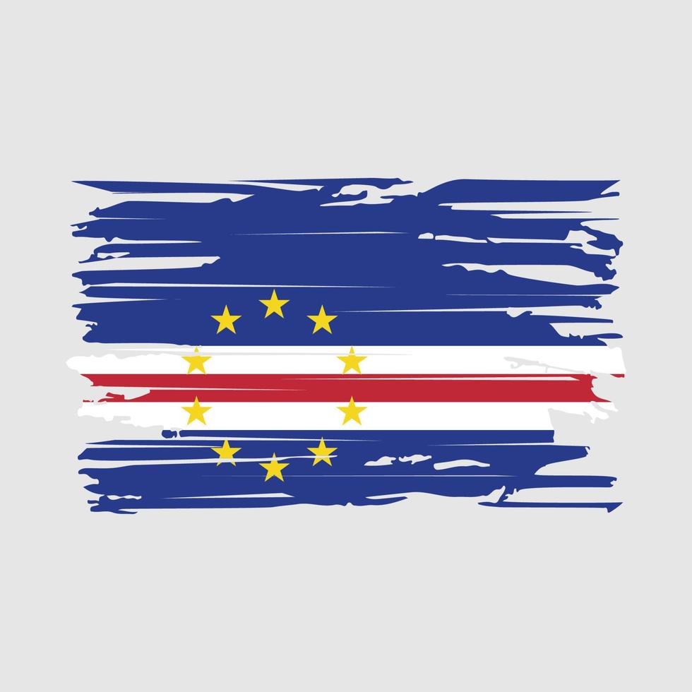 Cape Verde Flag Brush Vector