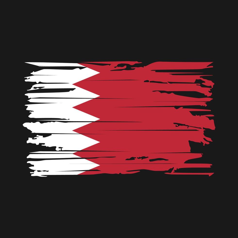 Bahrain Flag Brush Vector