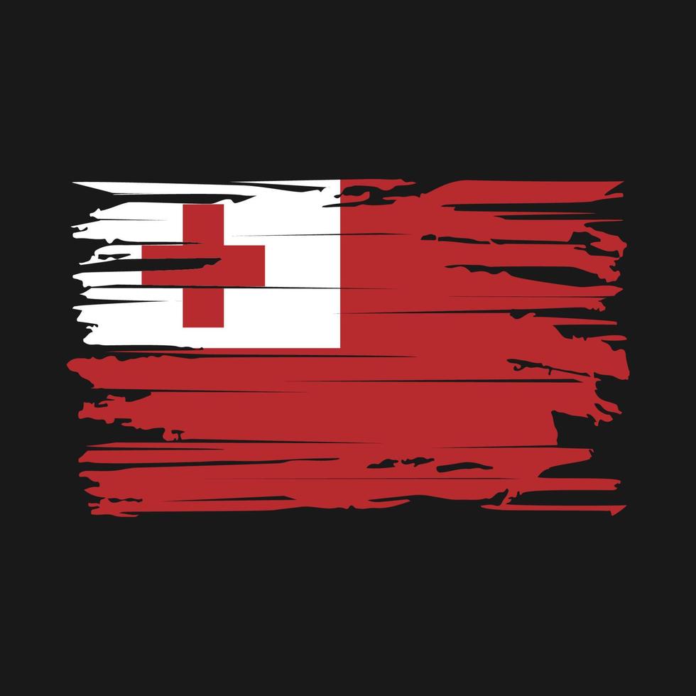 Tonga Flag Brush Vector