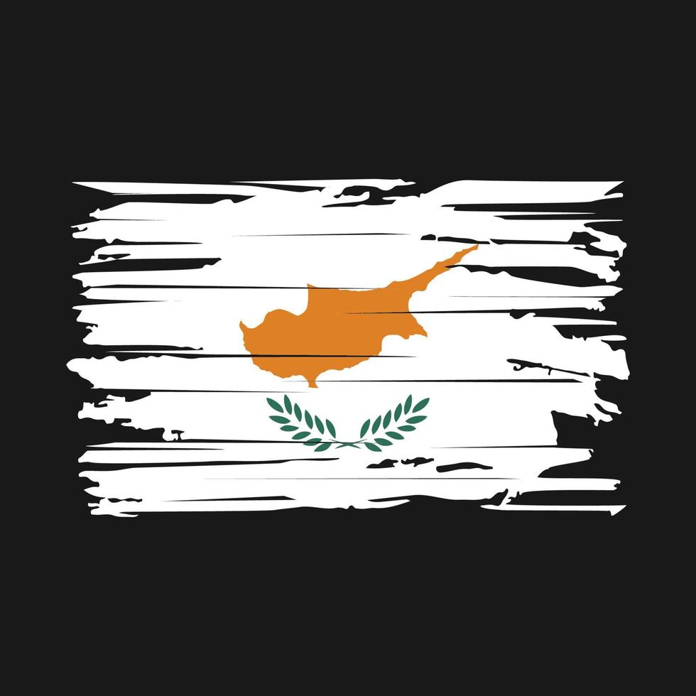 Cyprus Flag Brush Vector