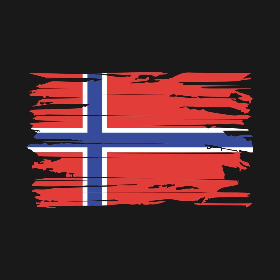 Norway Flag Brush Vector