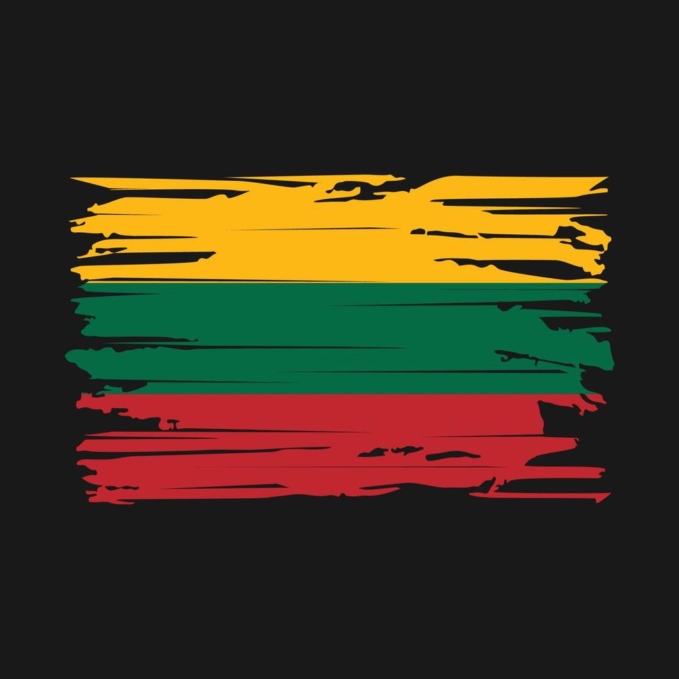 Lithuania Flag Brush Vector