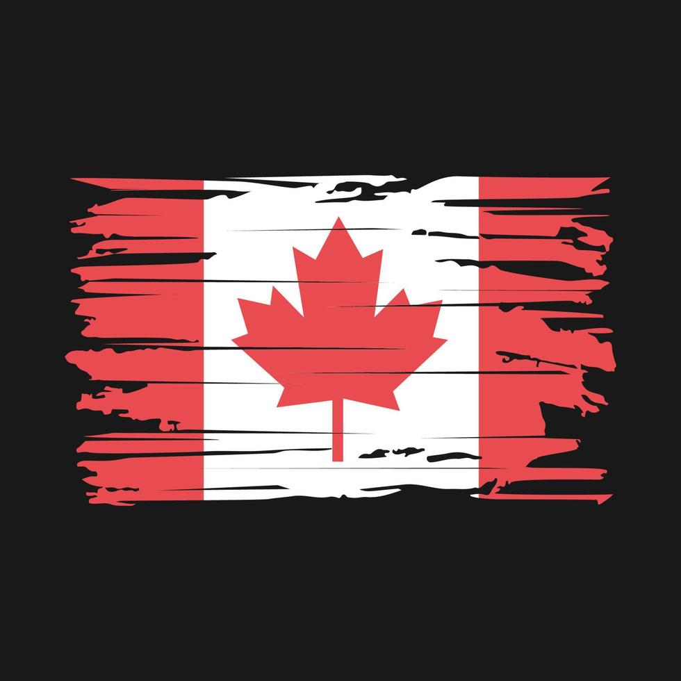 Canada Flag Brush Vector