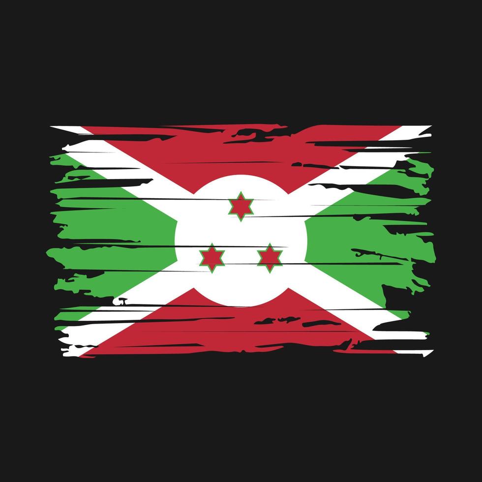 vector de pincel de bandera de burundi