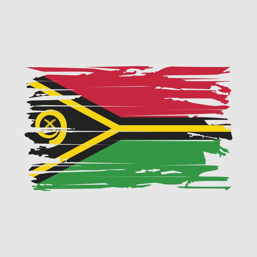 Vanuatu Flag Brush Vector