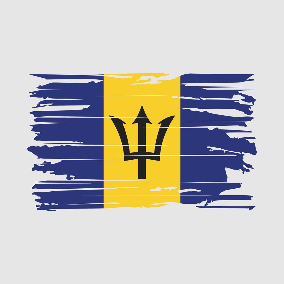 Barbados Flag Brush Vector