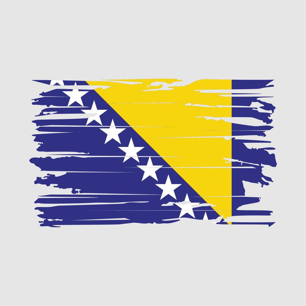 vector de pincel de bandera de bosnia