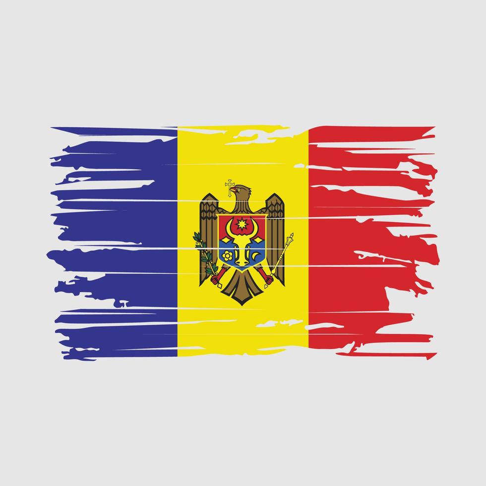 Moldova Flag Brush Vector