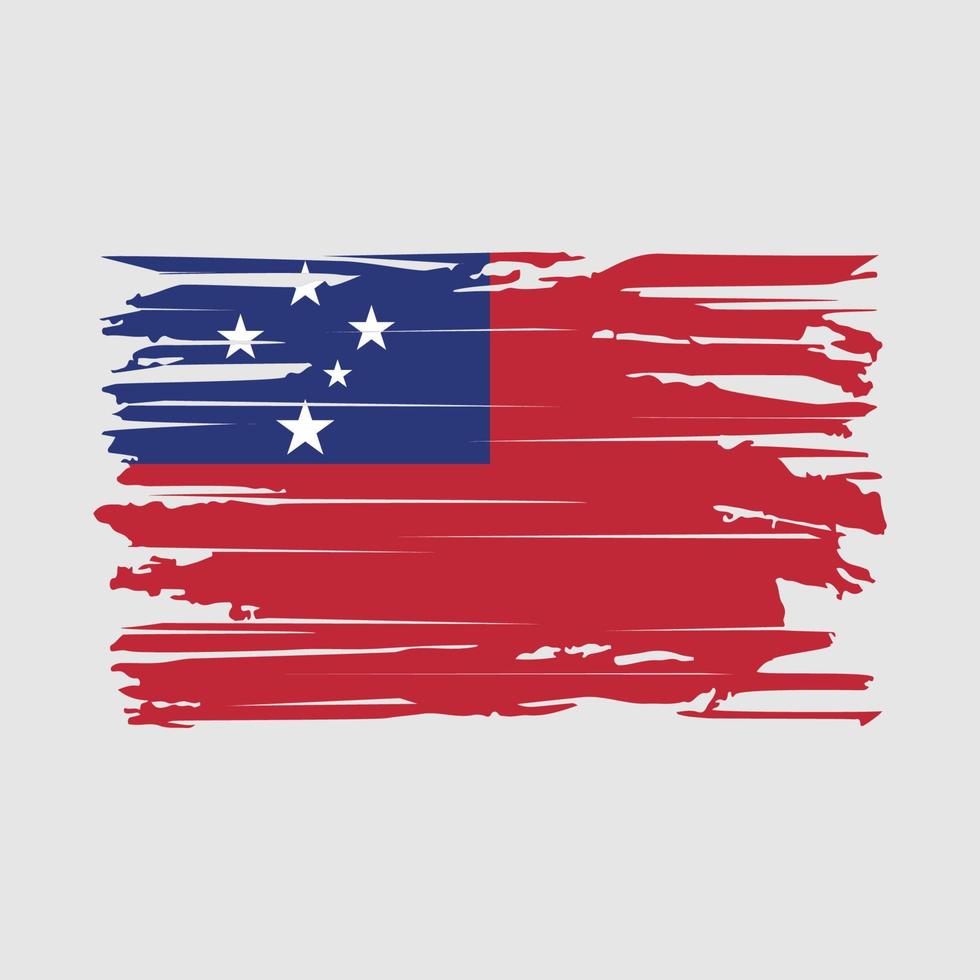 Samoa Flag Brush Vector