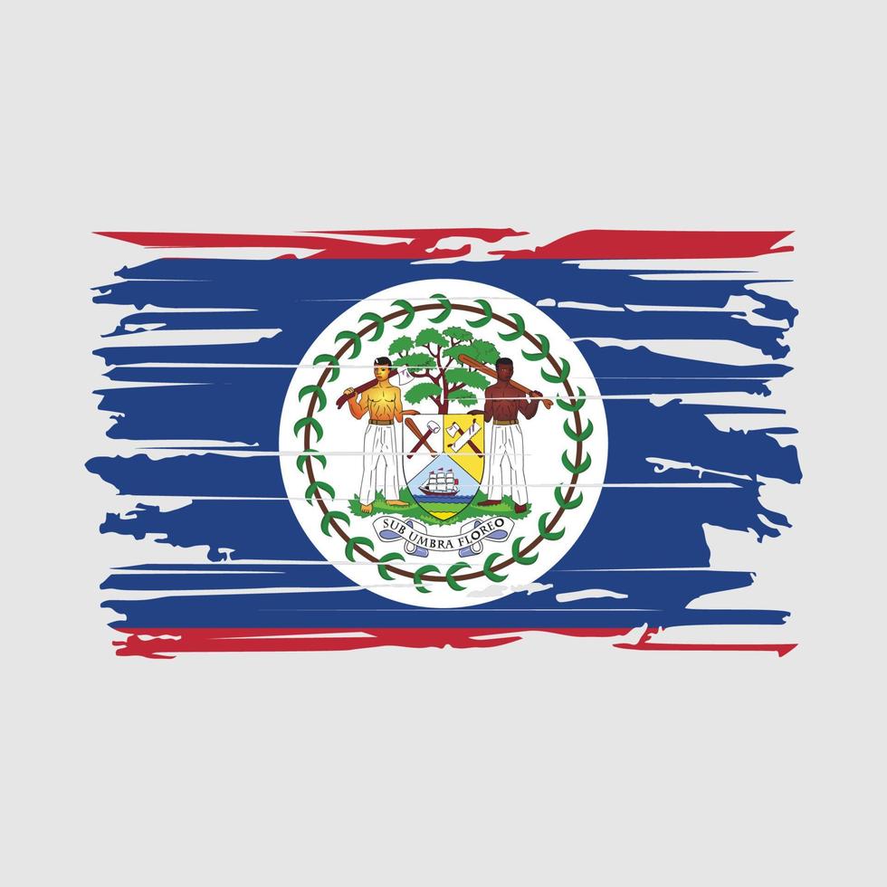 vector de pincel de bandera de belice