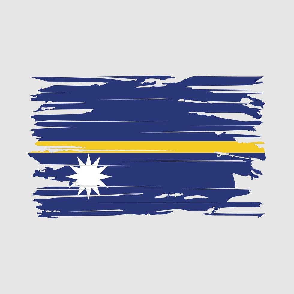 Nauru Flag Brush Vector