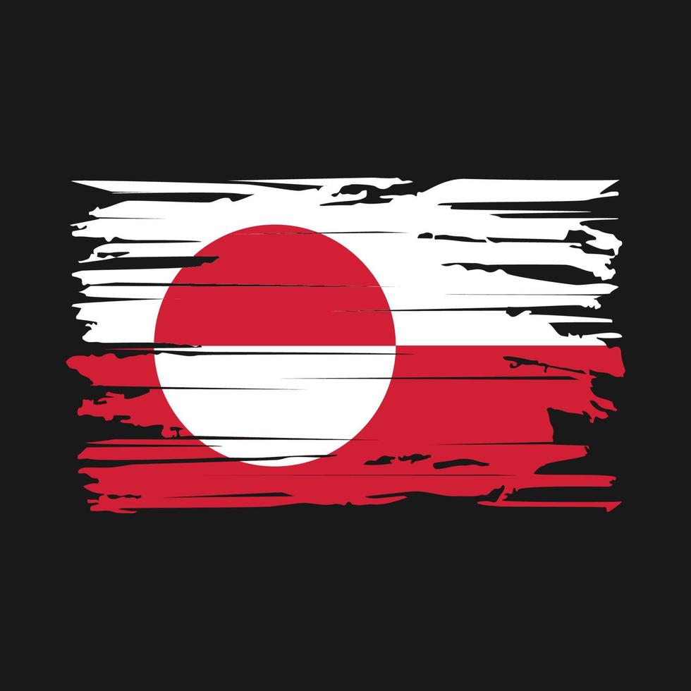 Greenland Flag Brush Vector