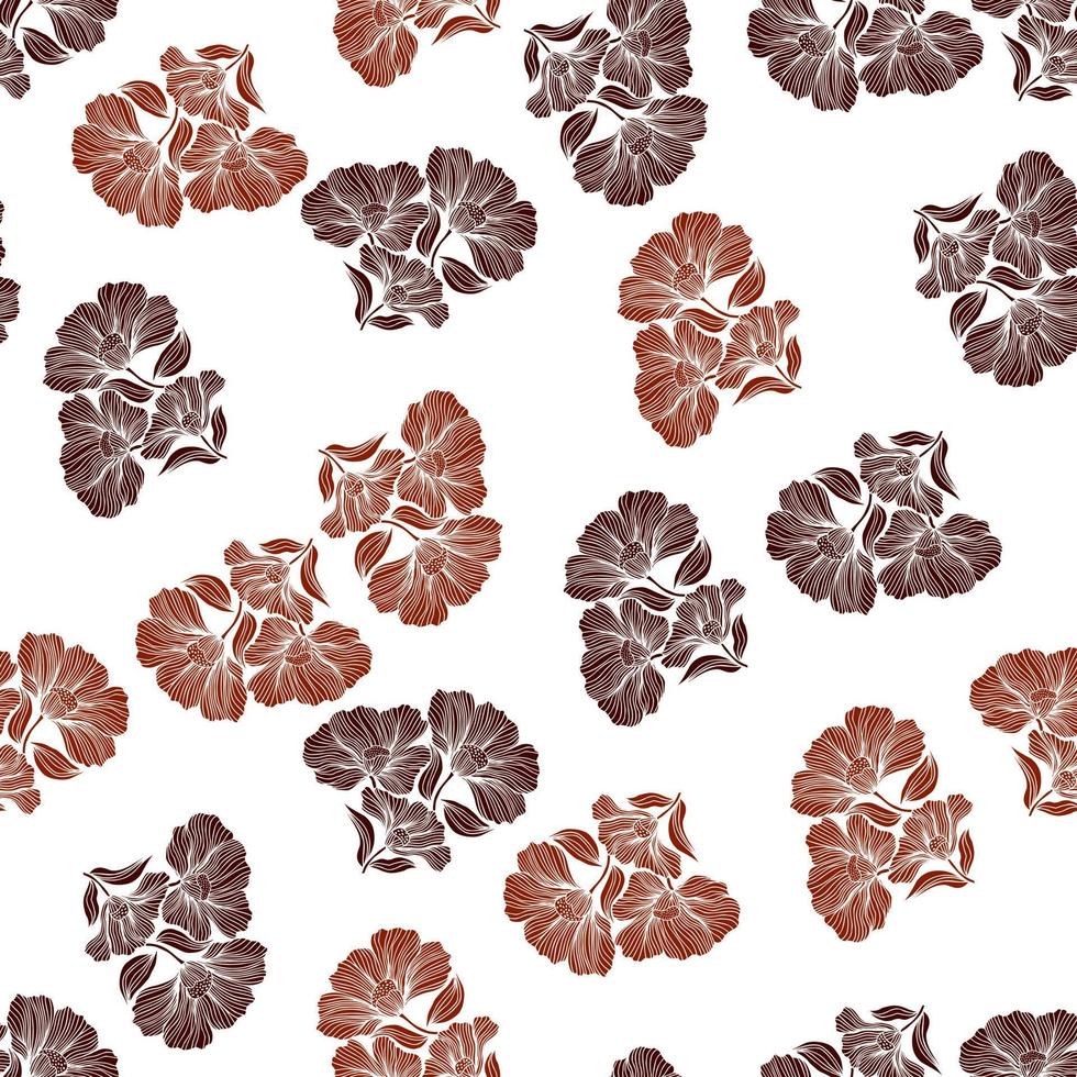 Seamless pattern with retro flowers. Vintage floral background. vector