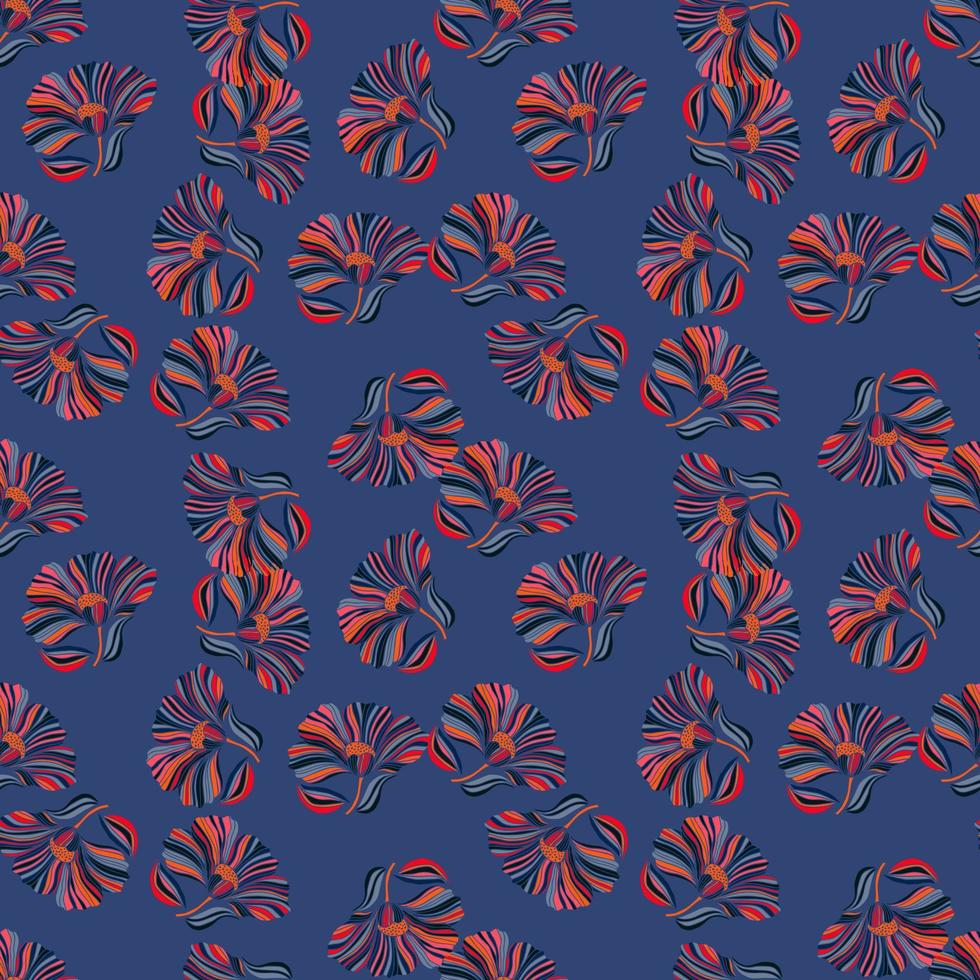 Seamless pattern with tropical leaves. Stylized floral background. vector