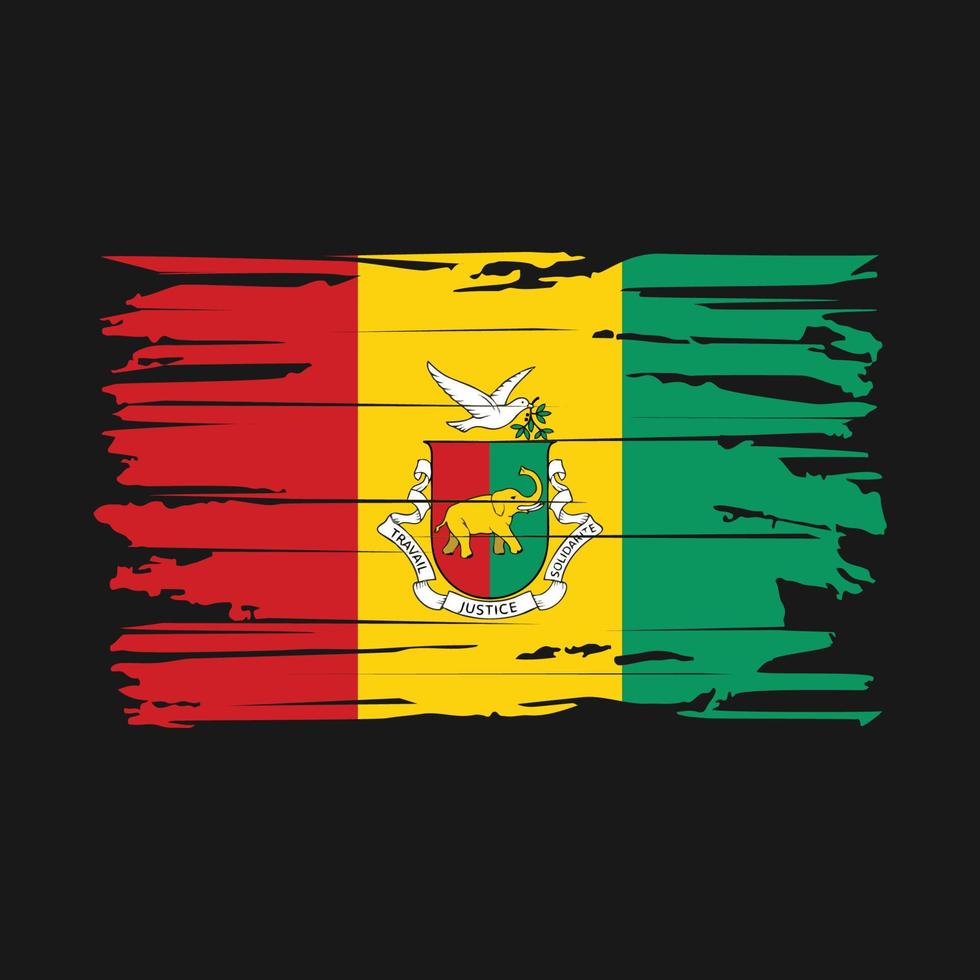 Guinea Flag Brush Vector