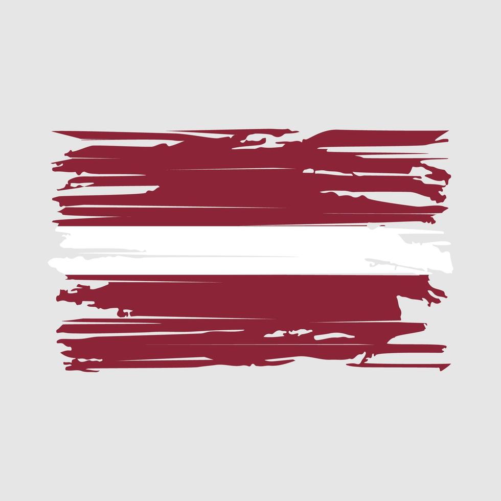 Latvia Flag Brush Vector
