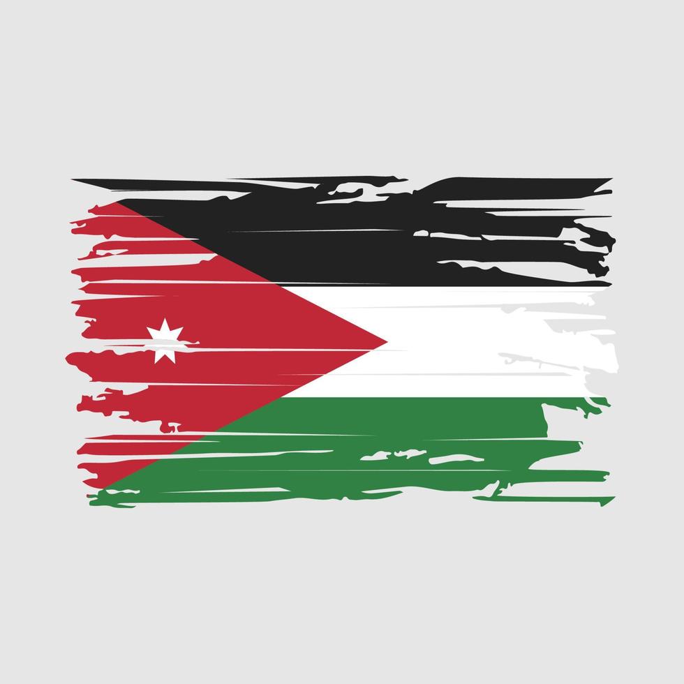 Jordan Flag Brush Vector